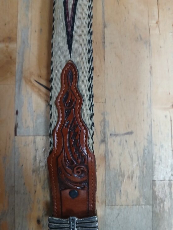 Gorgeous Woven Horse-Hair Leather Cowgirl Belt with Buckle size 28 main image 7
